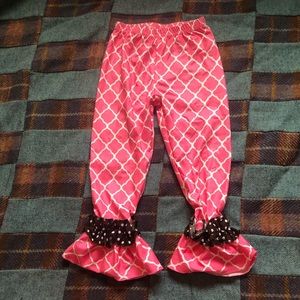 0-6 month baby girl pink bell bottoms pants soft